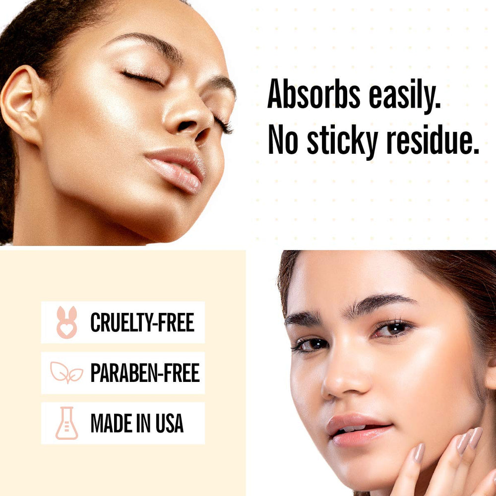 VALJEAN LABS Hydration glow texture demonstrates smooth skin results.