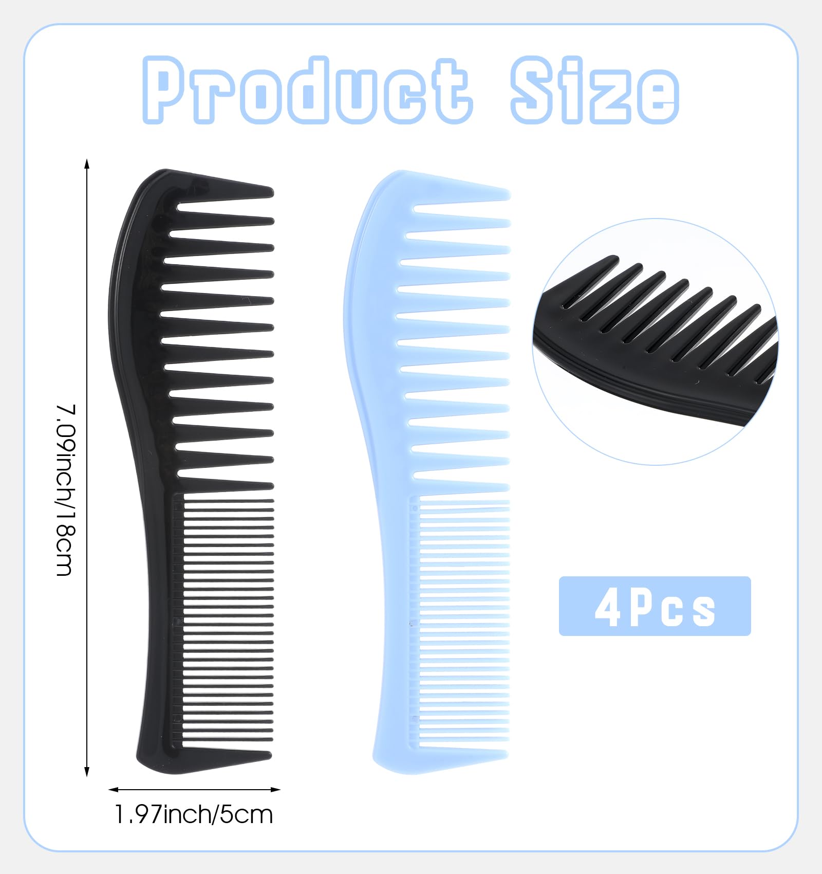 ValueBargain 2-in-1 boys comb closeup shows ergonomic grip for comfortable handling