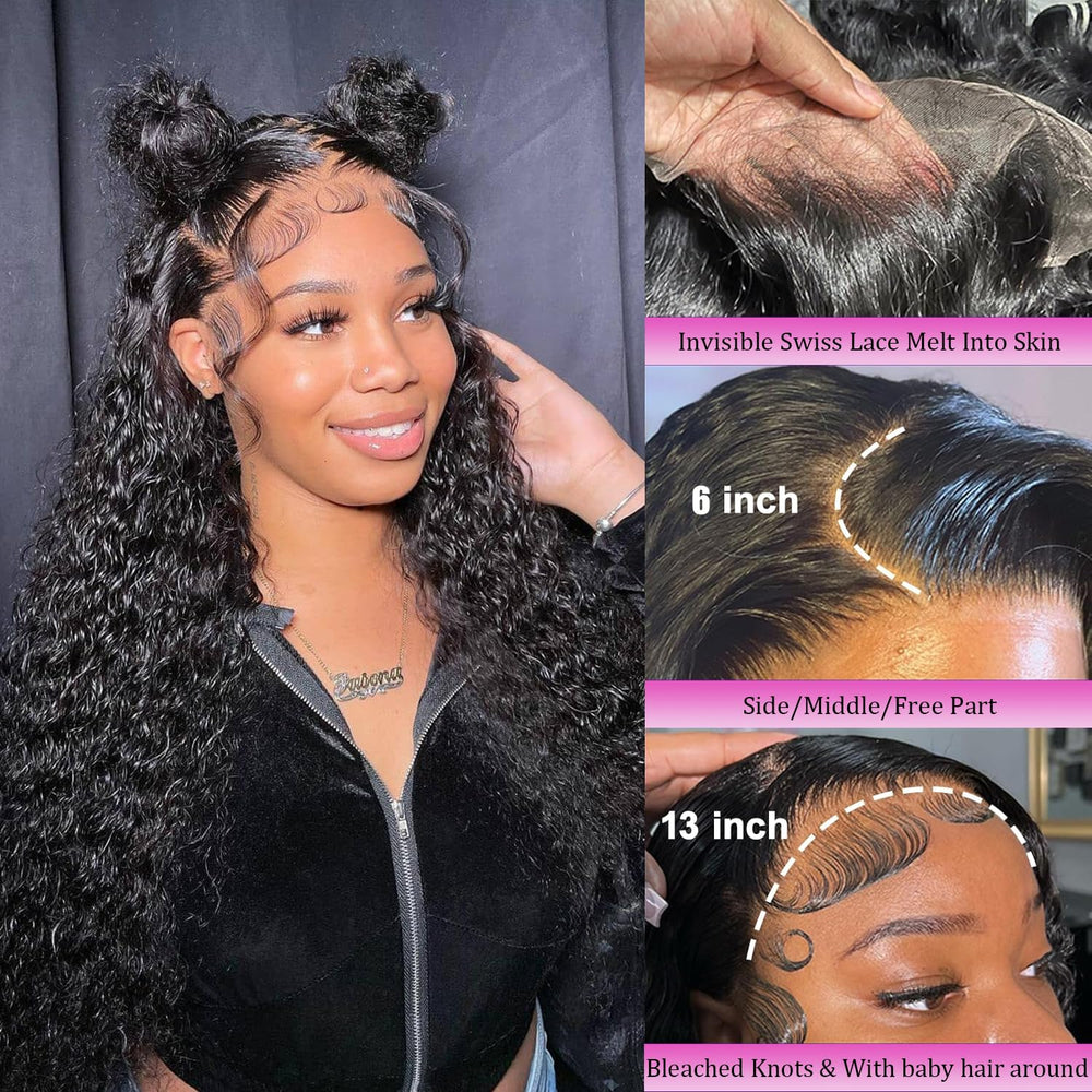 Vamzee 13x6 HD Swiss lace front shows natural scalp and versatile parts.