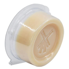 Van Der Hagen Deluxe Shave Soap 3-pack in use shows creamy lather and smooth glide.