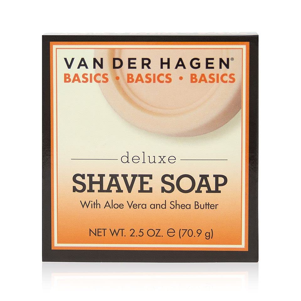 Van Der Hagen Deluxe Shave Soap 3-pack lather-building demonstration for rich foam.