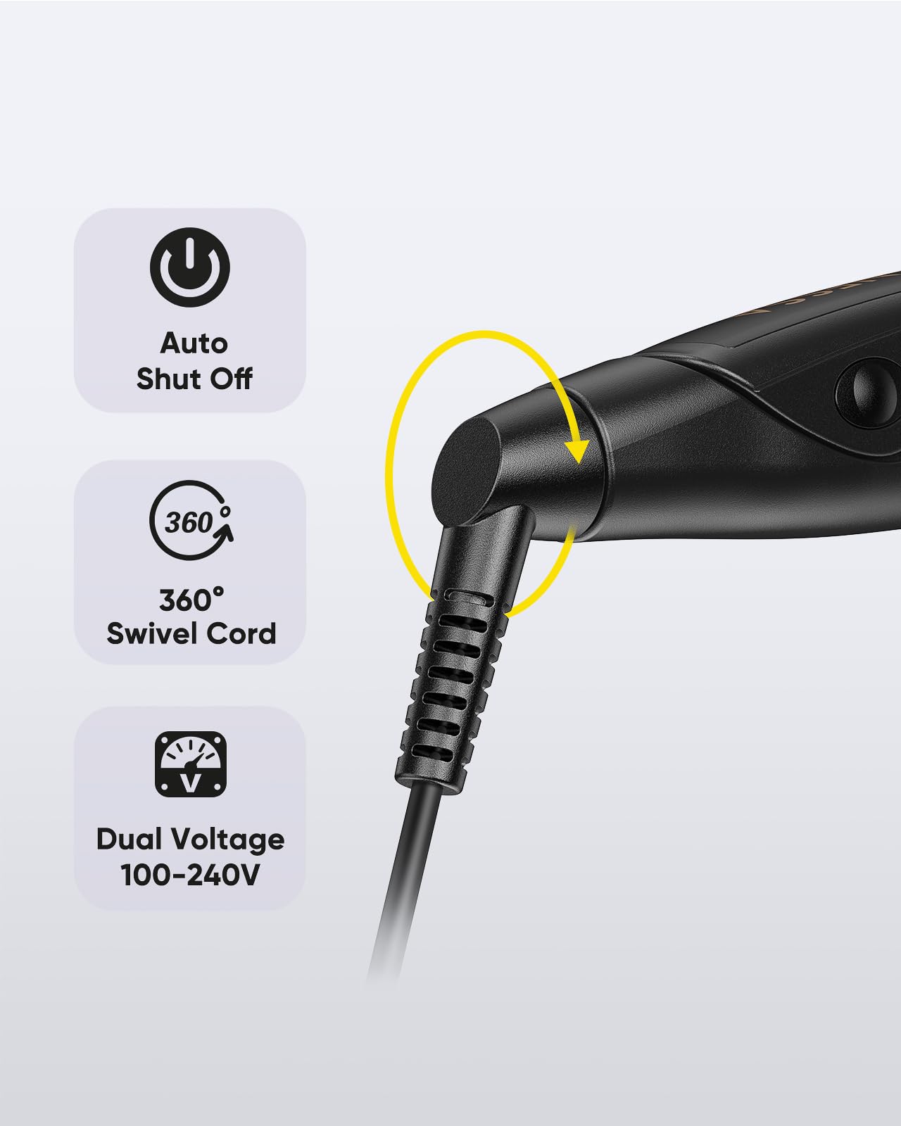 Vanessa Pro Flat Iron glide plates ensure smooth hair passage