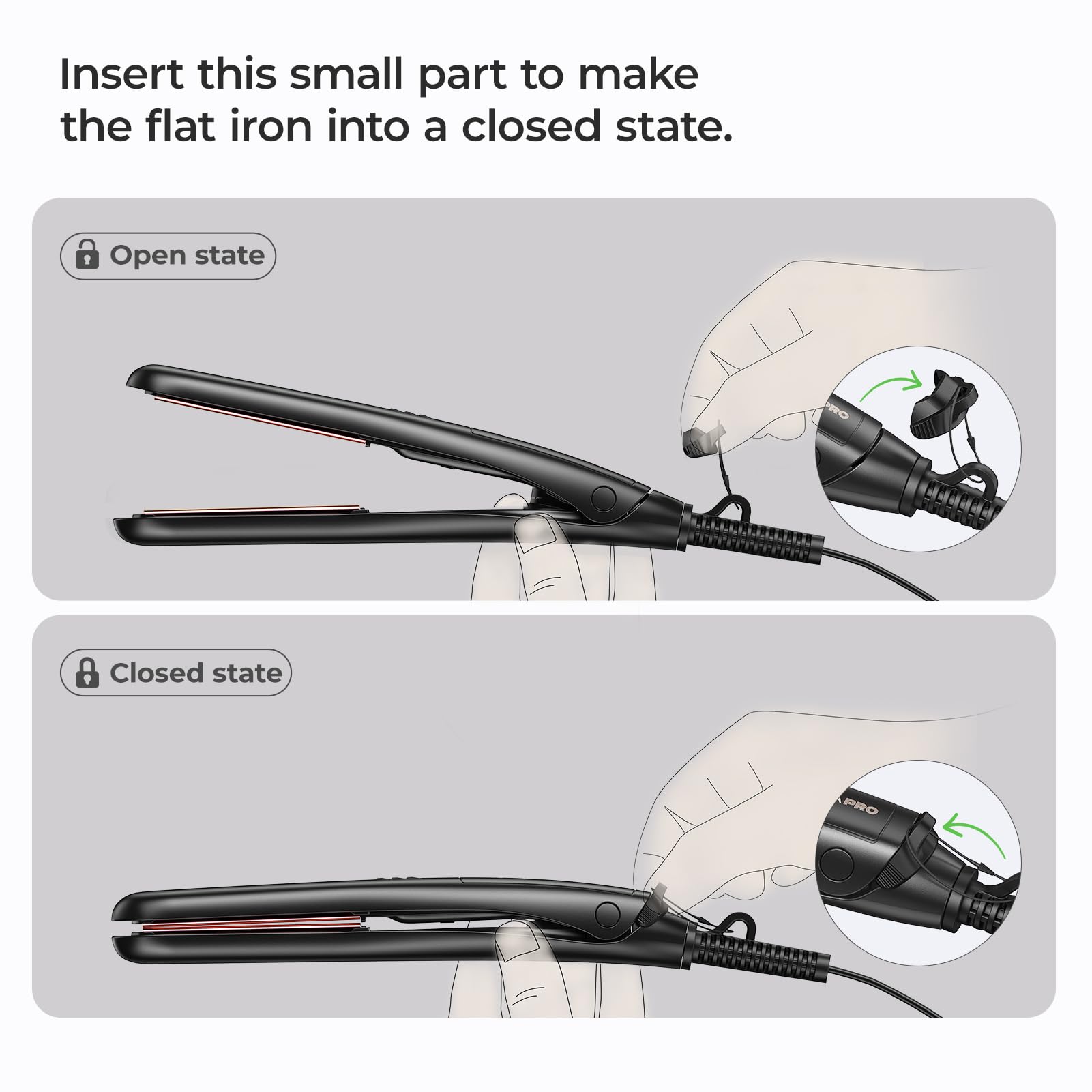 VANESSA PRO Mini Flat Iron durable build close-up suggests long-term reliability.