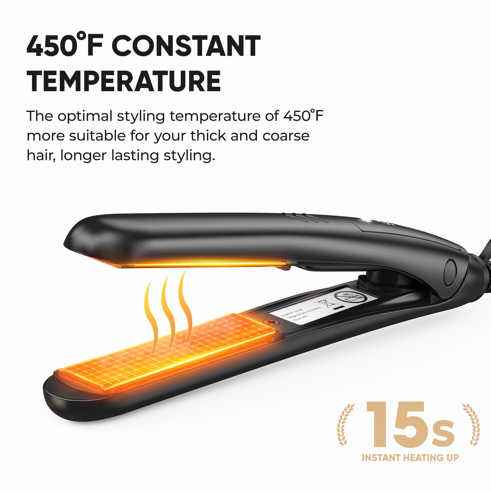 VANESSA PRO Mini Flat Iron lightweight design close-up with travel-ready portability.