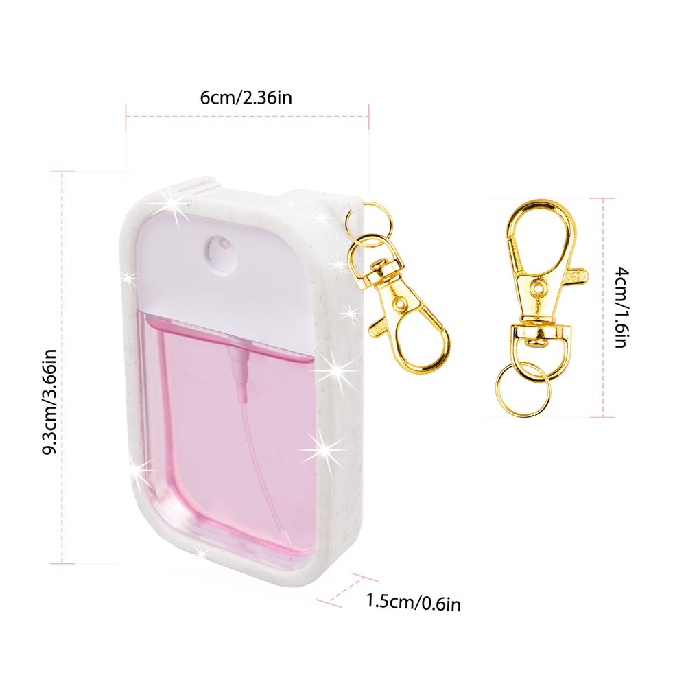 VANEST glitter-white case adds personality while protecting the spray.