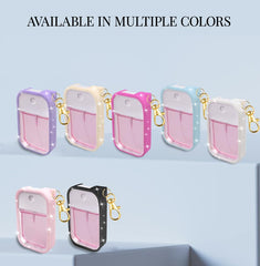 VANEST Touchland 1oz silicone case on hand highlighting portability