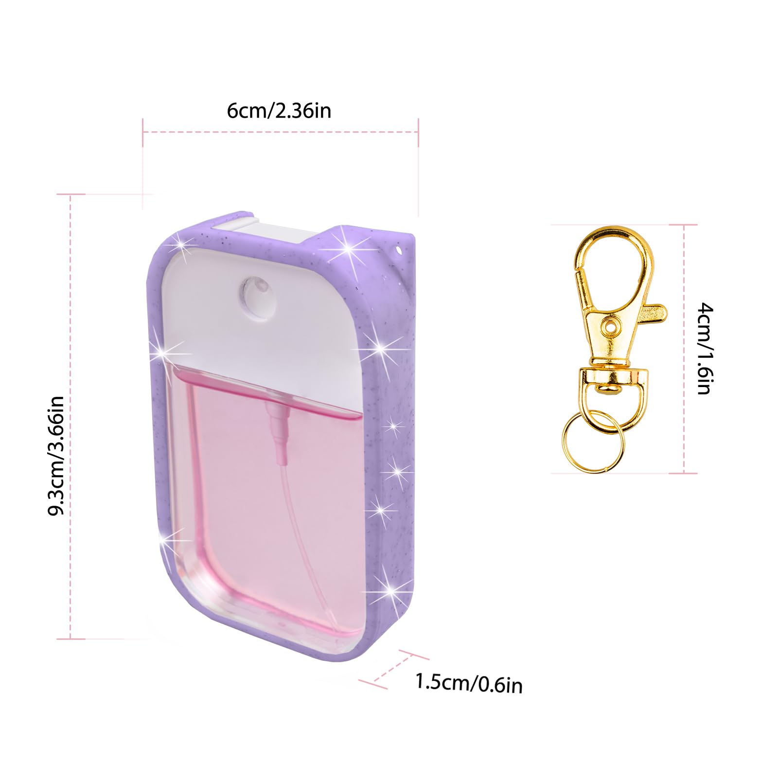 VANEST Glitter sequin purple color adds stylish travel-ready accent