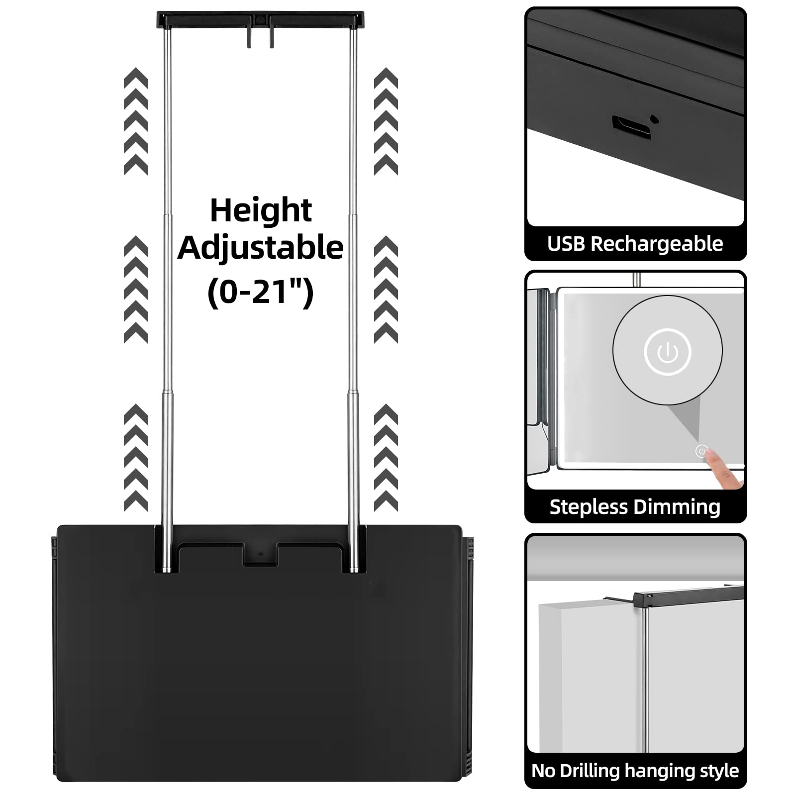 Vanexiss-adjustable-brackets-door-mount-image reveals hands-free setup for precise positioning