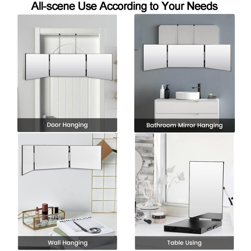 Vanexiss real glass mirror provides clear reflection for accurate styling.
