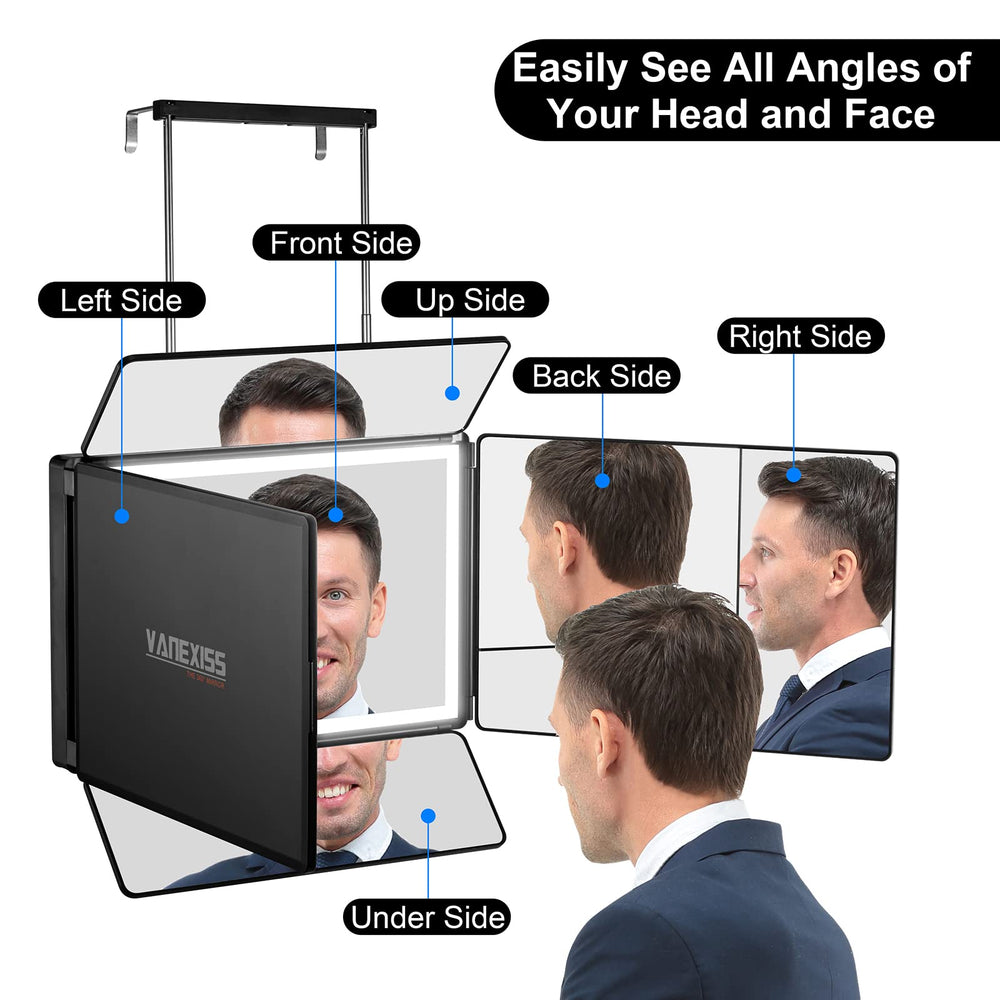 Vanexiss-travel-friendly-mirror-case-image suggests compact portability for on-the-go grooming