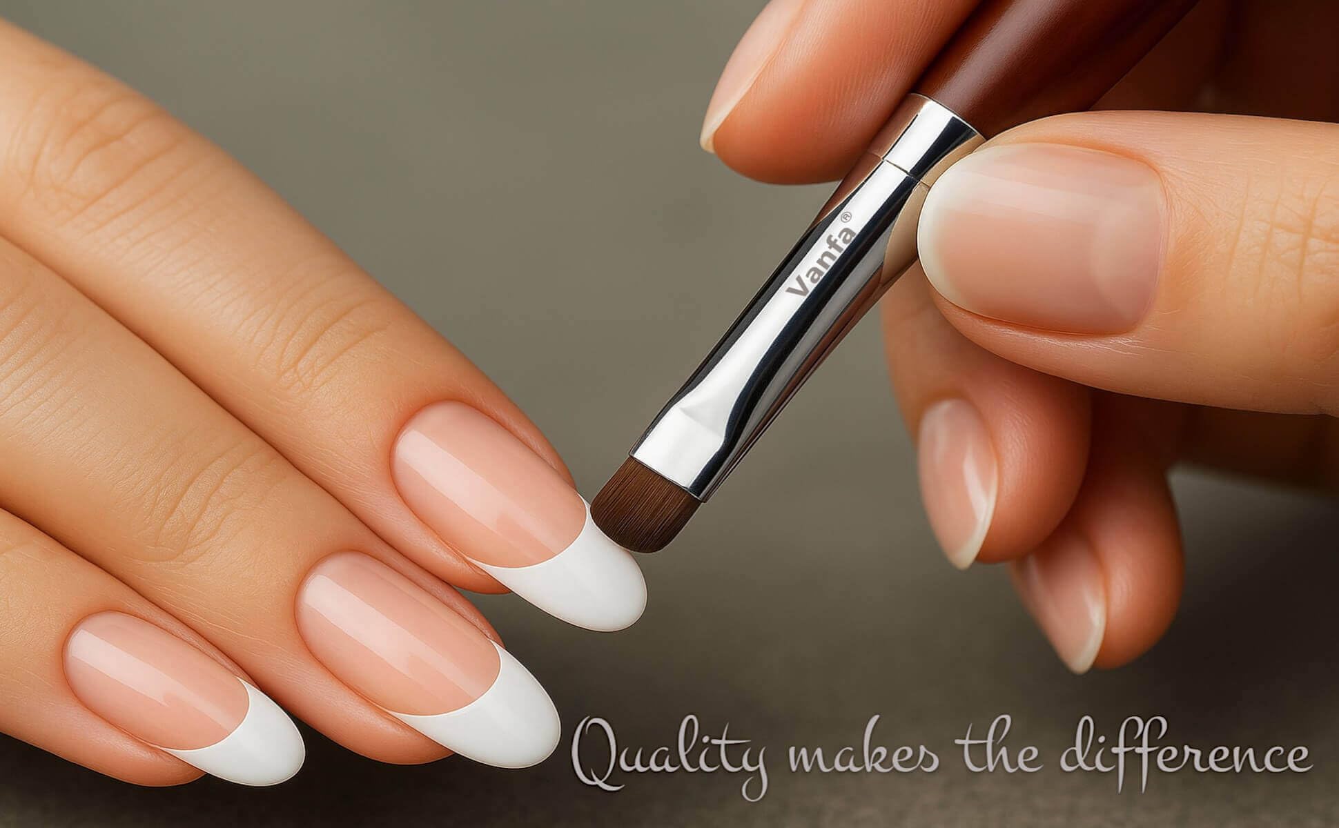 Vanfa durable yet gentle brush hair for long-lasting nail work.