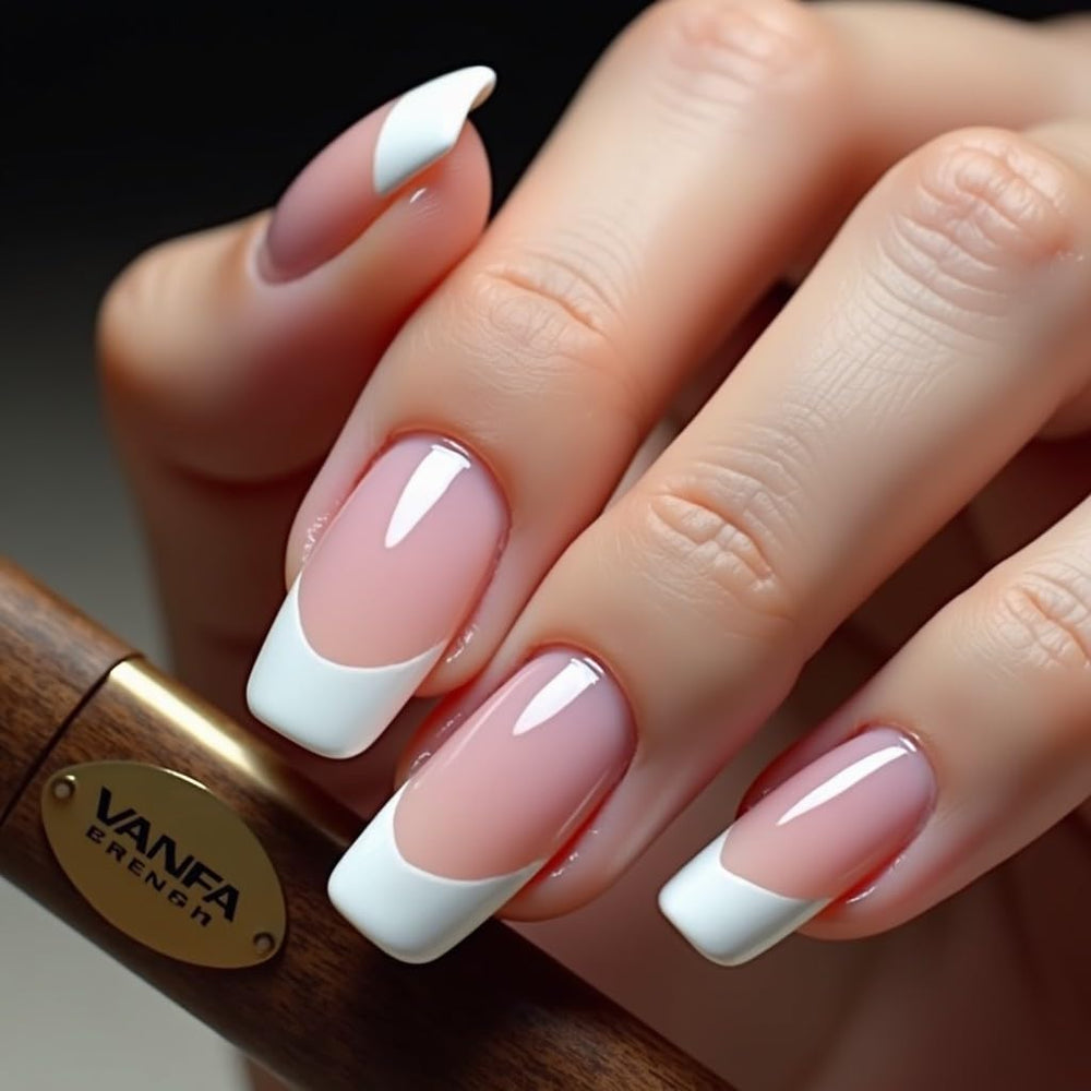 Vanfa French manicure brush supports clean edges and neat design.