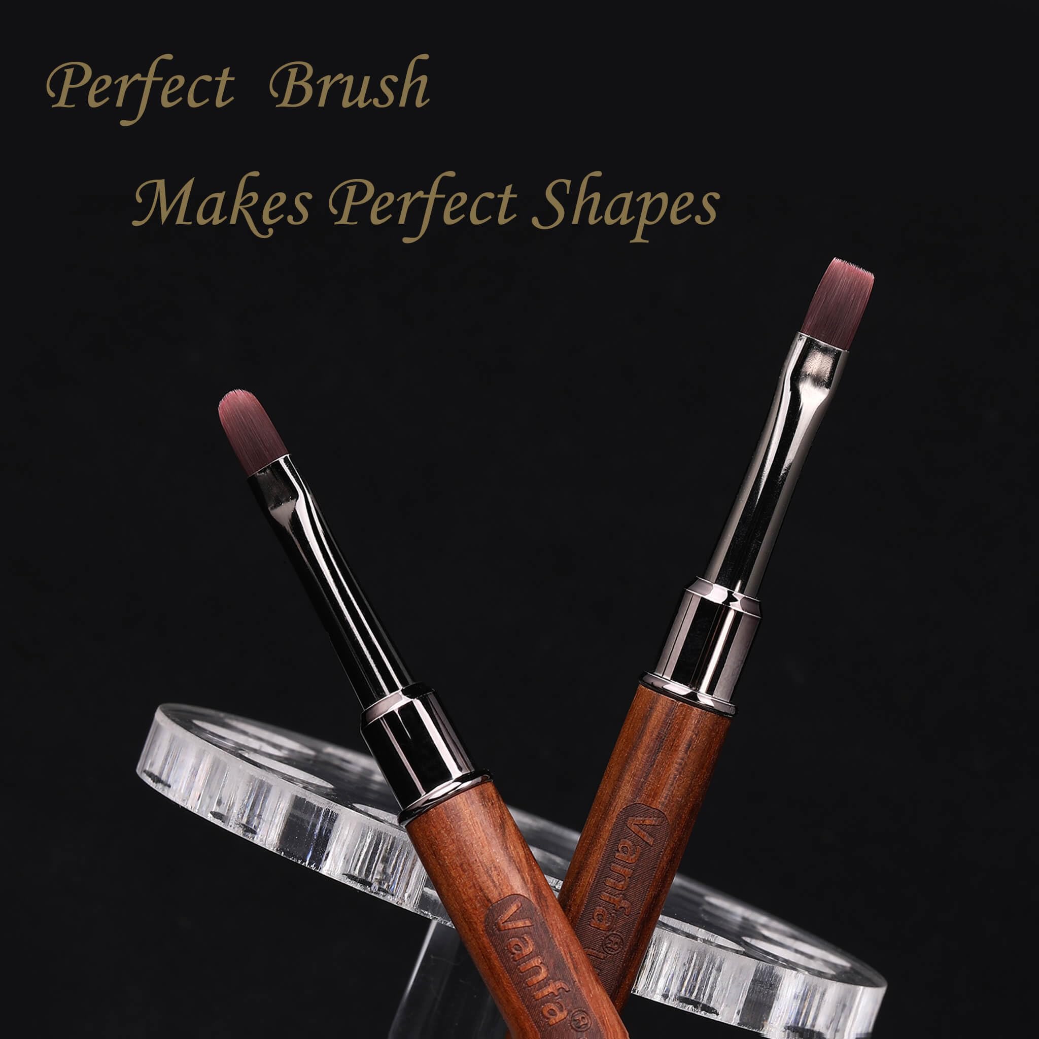 Vanfa gel nail brush square: even gel coverage with easy grip for comfortable long sessions.