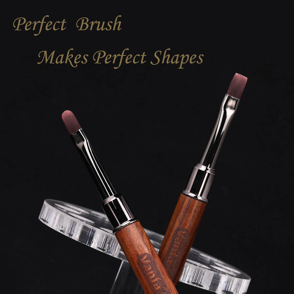Vanfa gel nail brush square: even gel coverage with easy grip for comfortable long sessions.