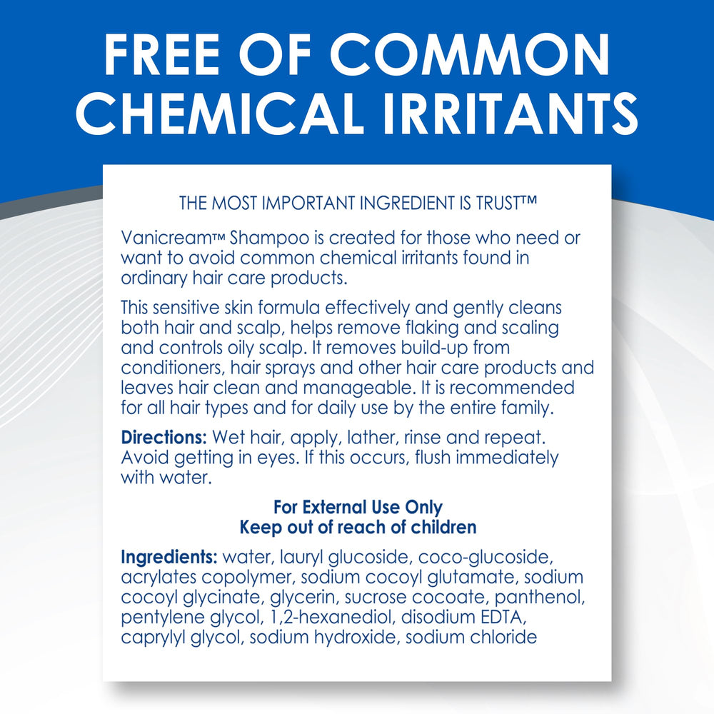 Vanicream back label close-up showing directions and pH-balanced note