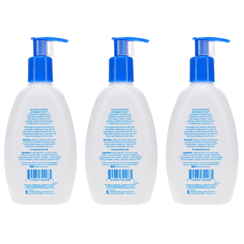 Vanicream free-from label highlights dye- and fragrance-free formula.