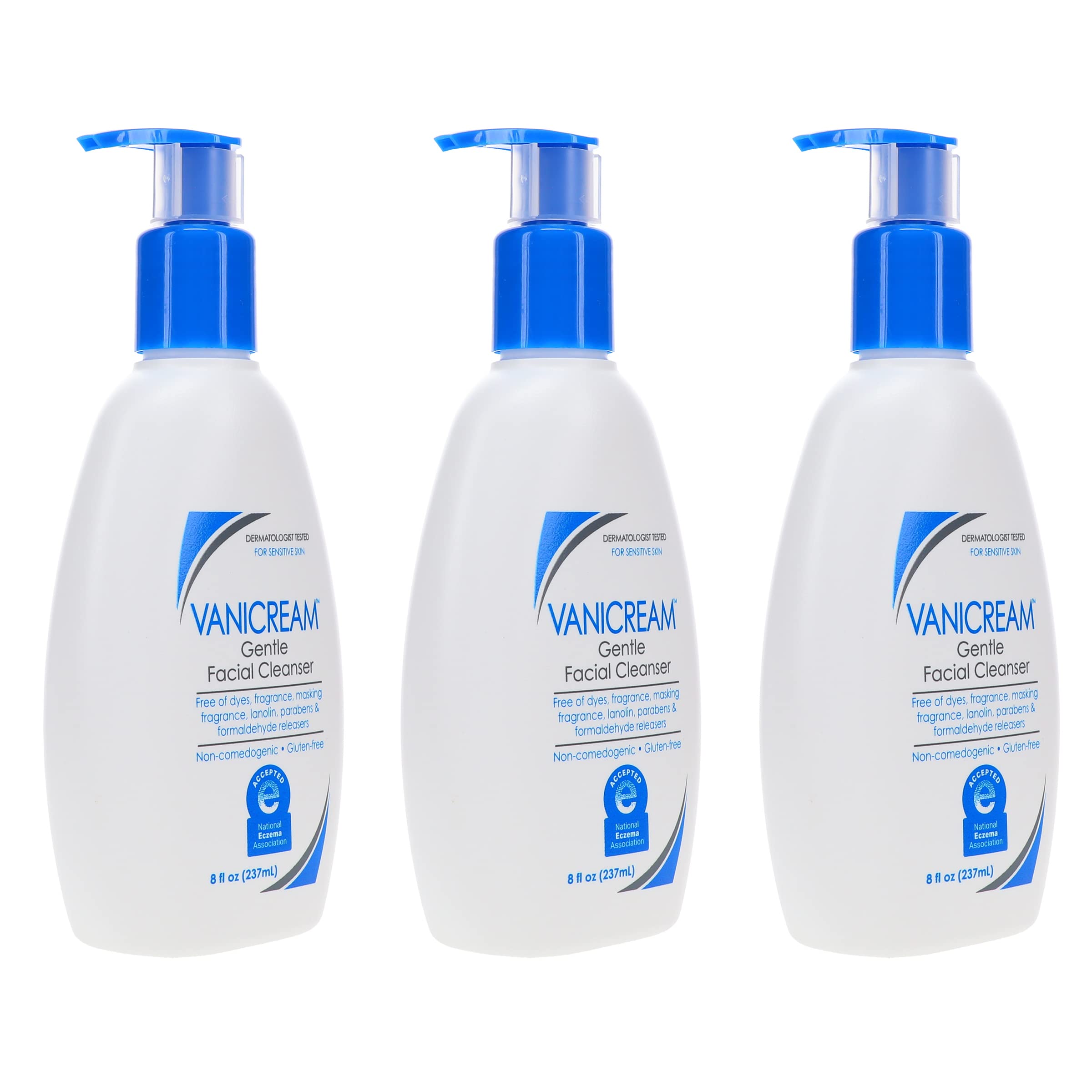 Vanicream cleanser texture showing soft foam for gentle cleanse.