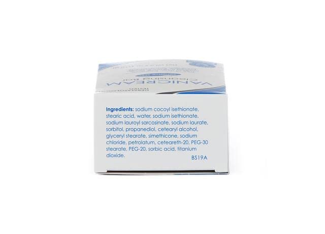 Vanicream cleansing bar gluten-free symbol highlights skin-friendly option.