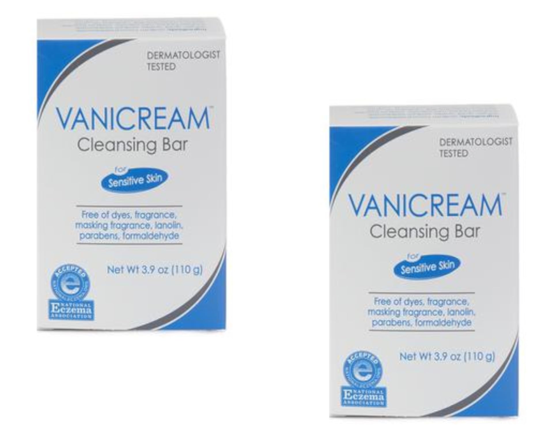 Vanicream cleansing bar unscented pack front shows fragrance-free daily cleanse.