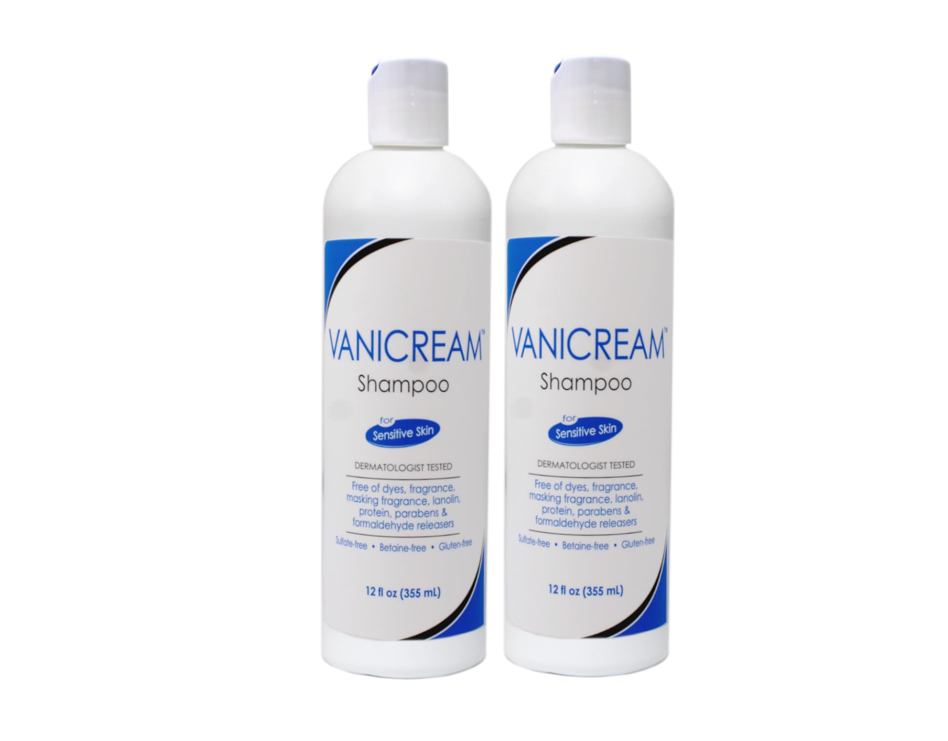 Vanicream conditioner set bottles front highlighting irritation-free conditioning for delicate hair.