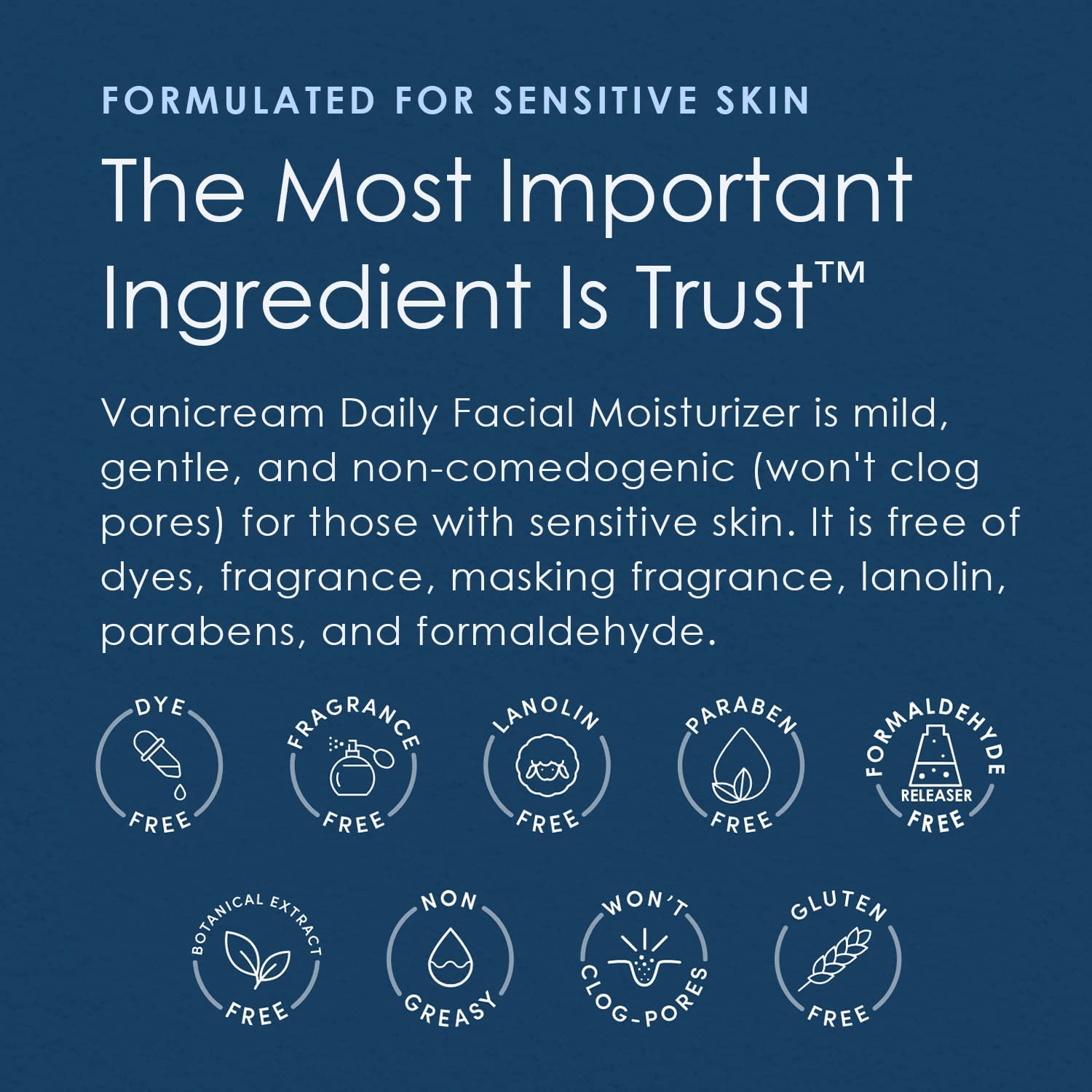 Dermatologist-recommendation badge for Vanicream Daily Facial Moisturizer.