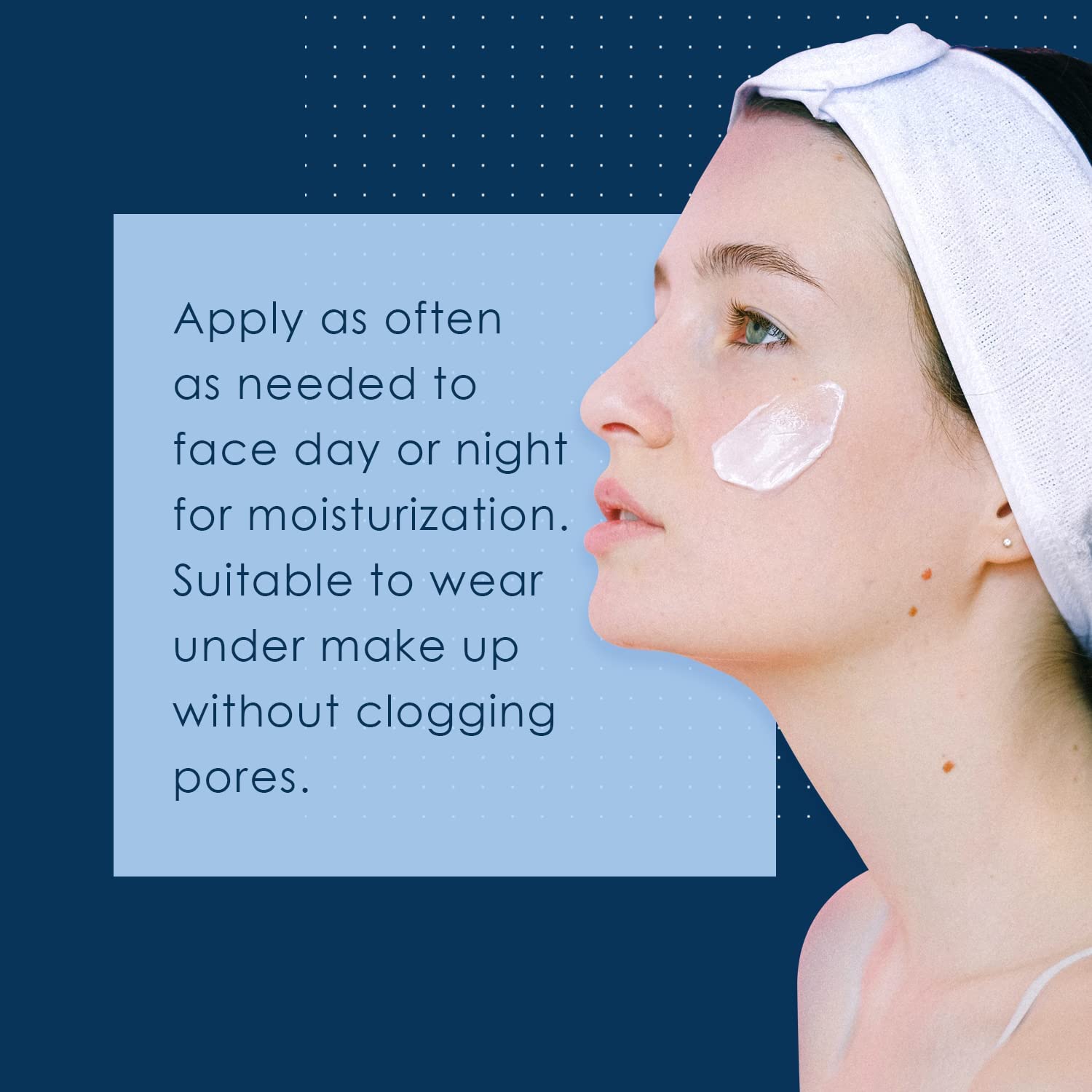 Noncomedogenic badge on Vanicream Daily Facial Moisturizer indicating pores won’t clog.