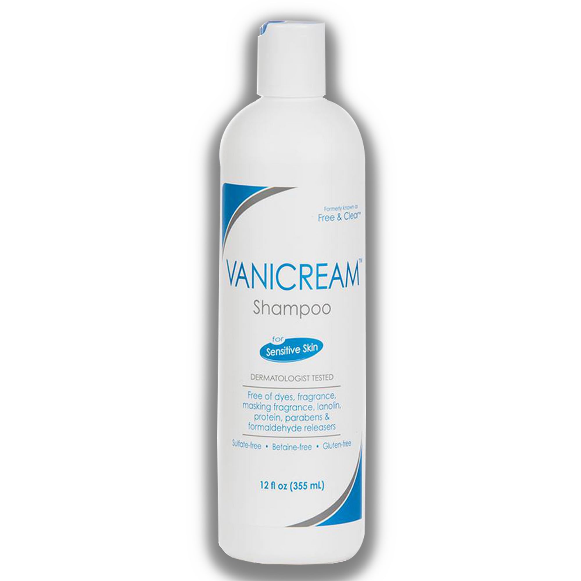 Vanicream gentle body wash bottle side view, pH-balanced for everyday use.