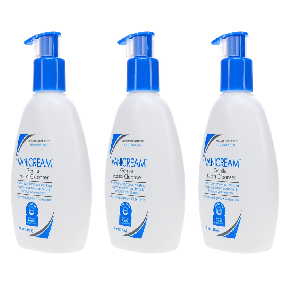 Vanicream cleanser close-up illustrating rich, gentle lather for sensitive skin.
