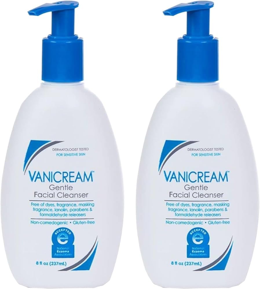 Vanicream Gentle Facial Cleanser 8oz bottle for gentle cleansing on sensitive skin