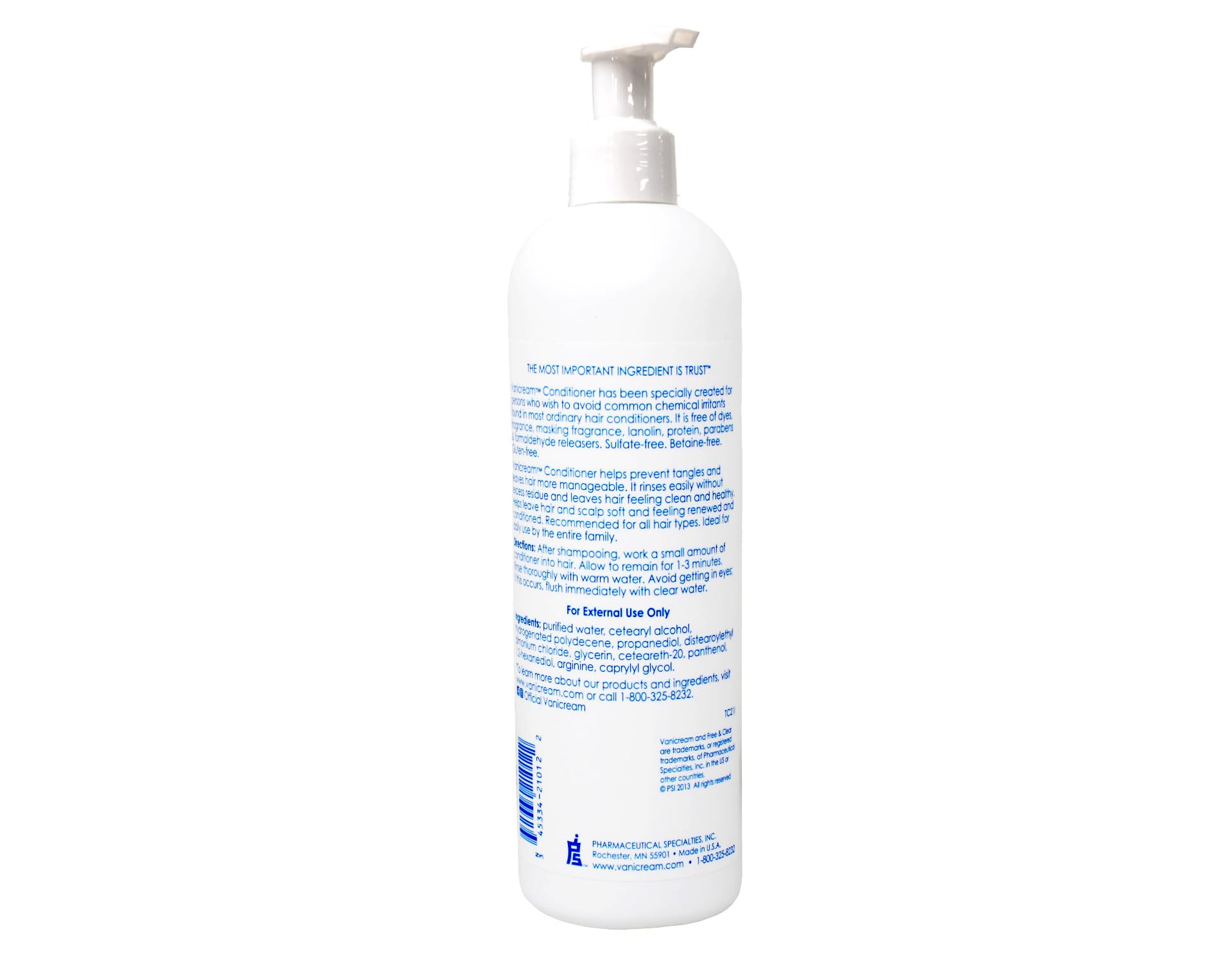 Vanicream haircare application shot demonstrates easy routine.
