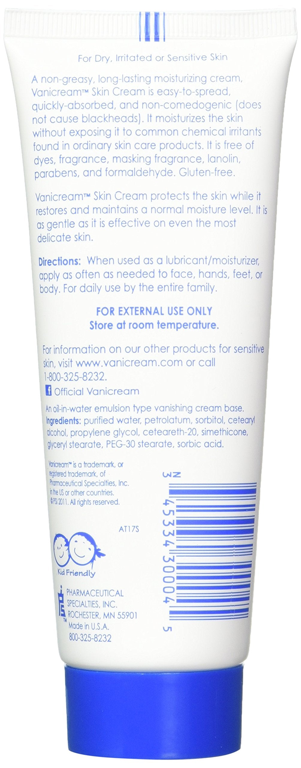 Vanicream Moisturizing Skin Cream close-up texture to soften dry skin safely and quickly.