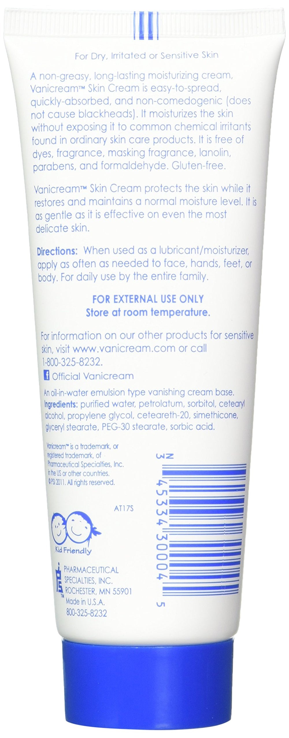 Vanicream Moisturizing Skin Cream close-up texture to soften dry skin safely and quickly.