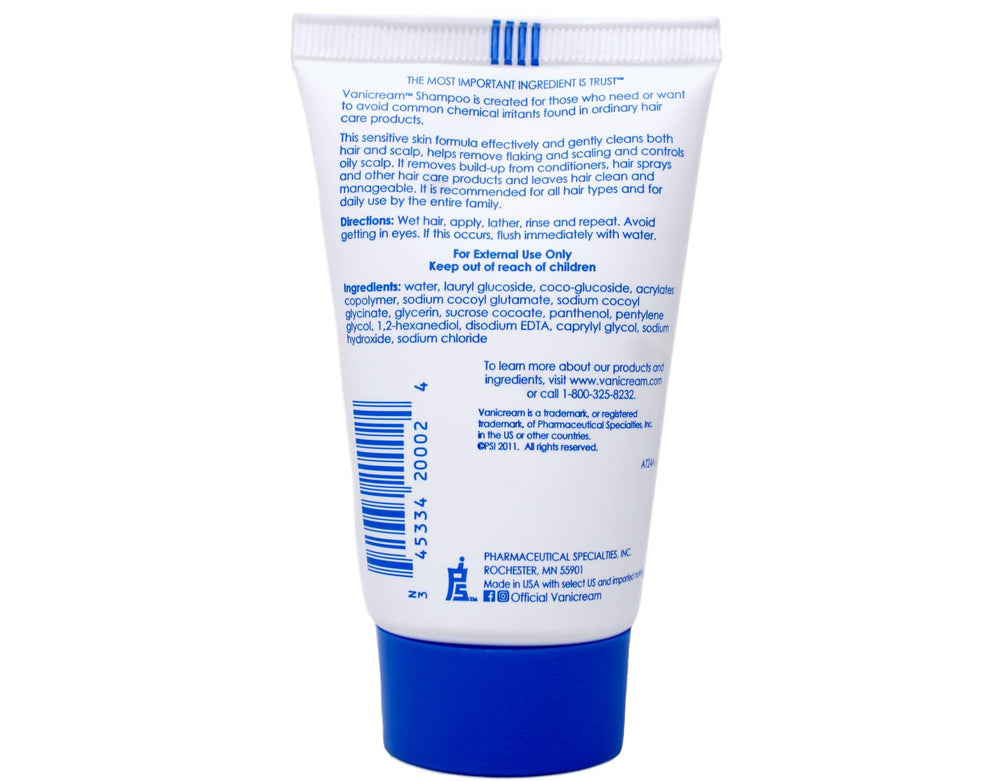 Vanicream packaging close-up highlights travel-size tubes