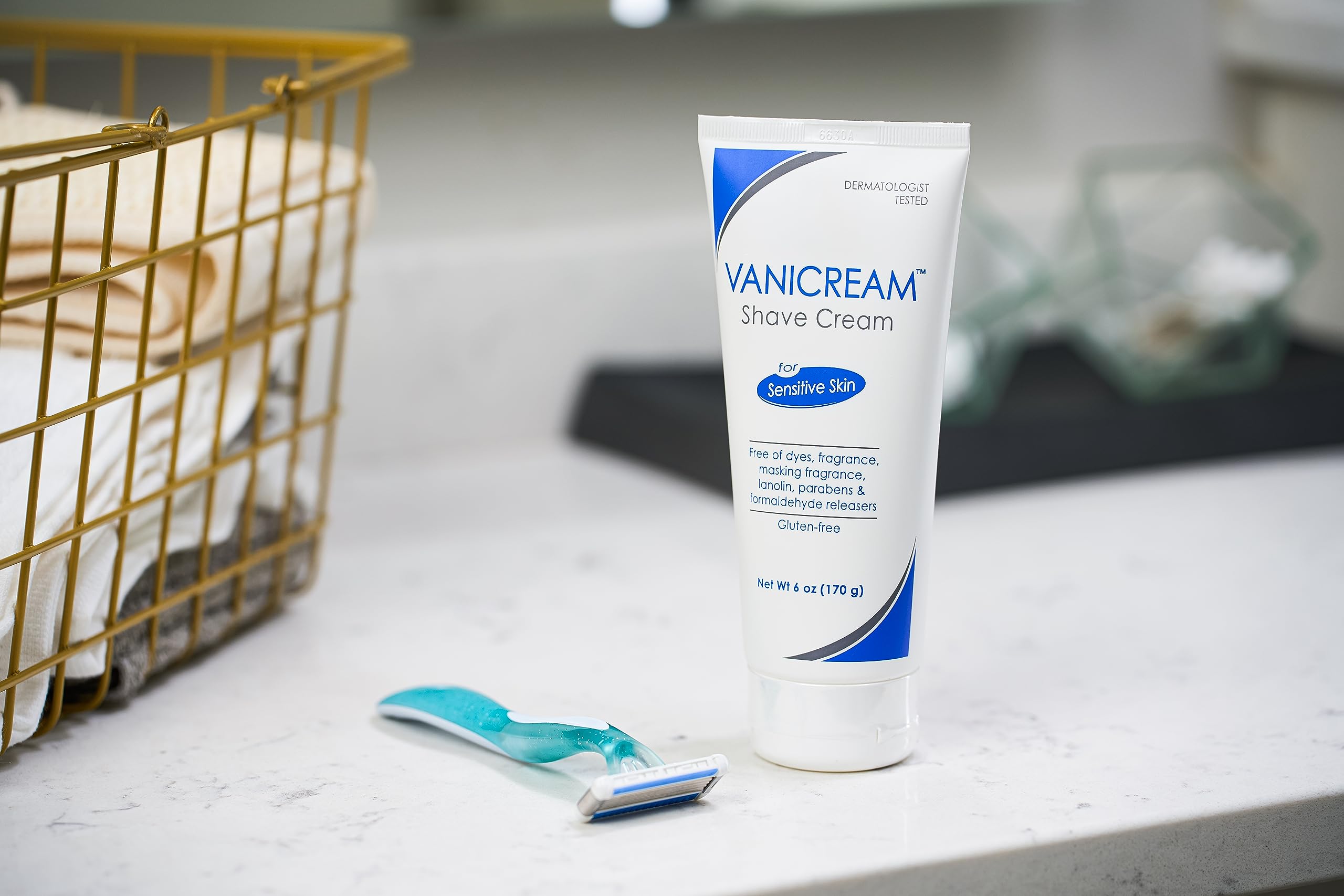 Vanicream Shave Cream label-fragrance-free—gluten-free assurance