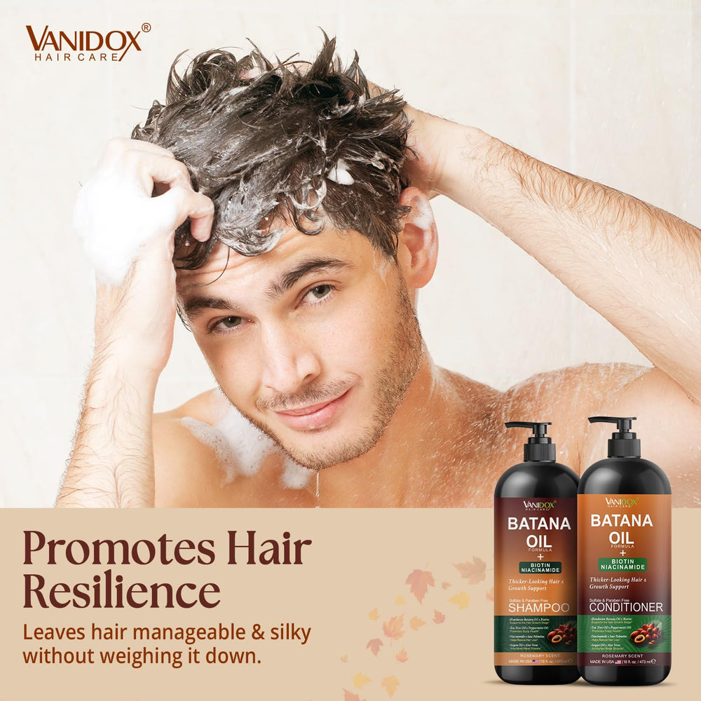 VANIDOX Batana Oil Ingredients closeup Biotin and Niacinamide