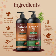 VANIDOX Batana Oil Shampoo and Conditioner set packaging view