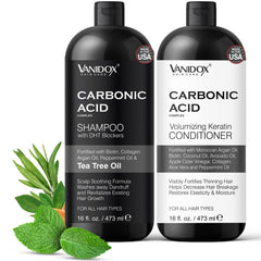 VANIDOX carbonic shampoo bottle pour for a refreshing cleanse and scalp refreshment.