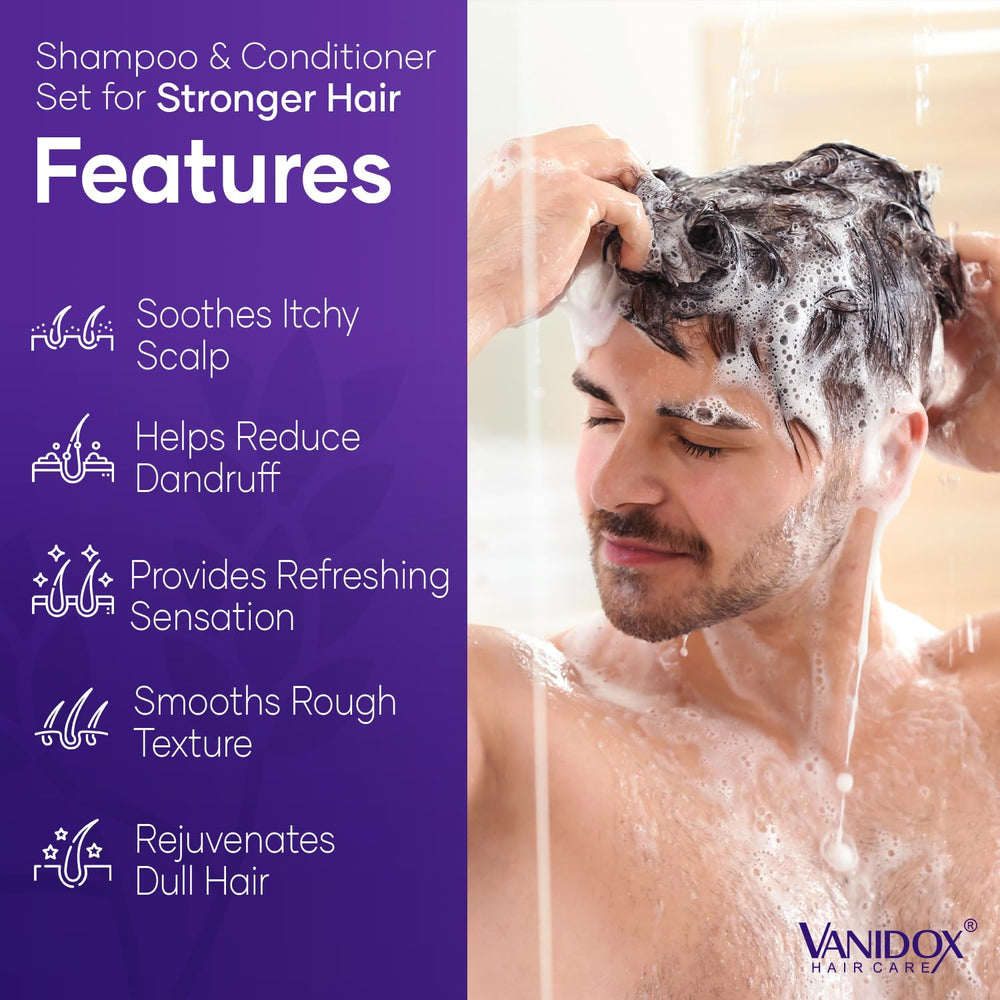 Vanidox Tea Tree Oil closeup shows pure oil for scalp nourishment.