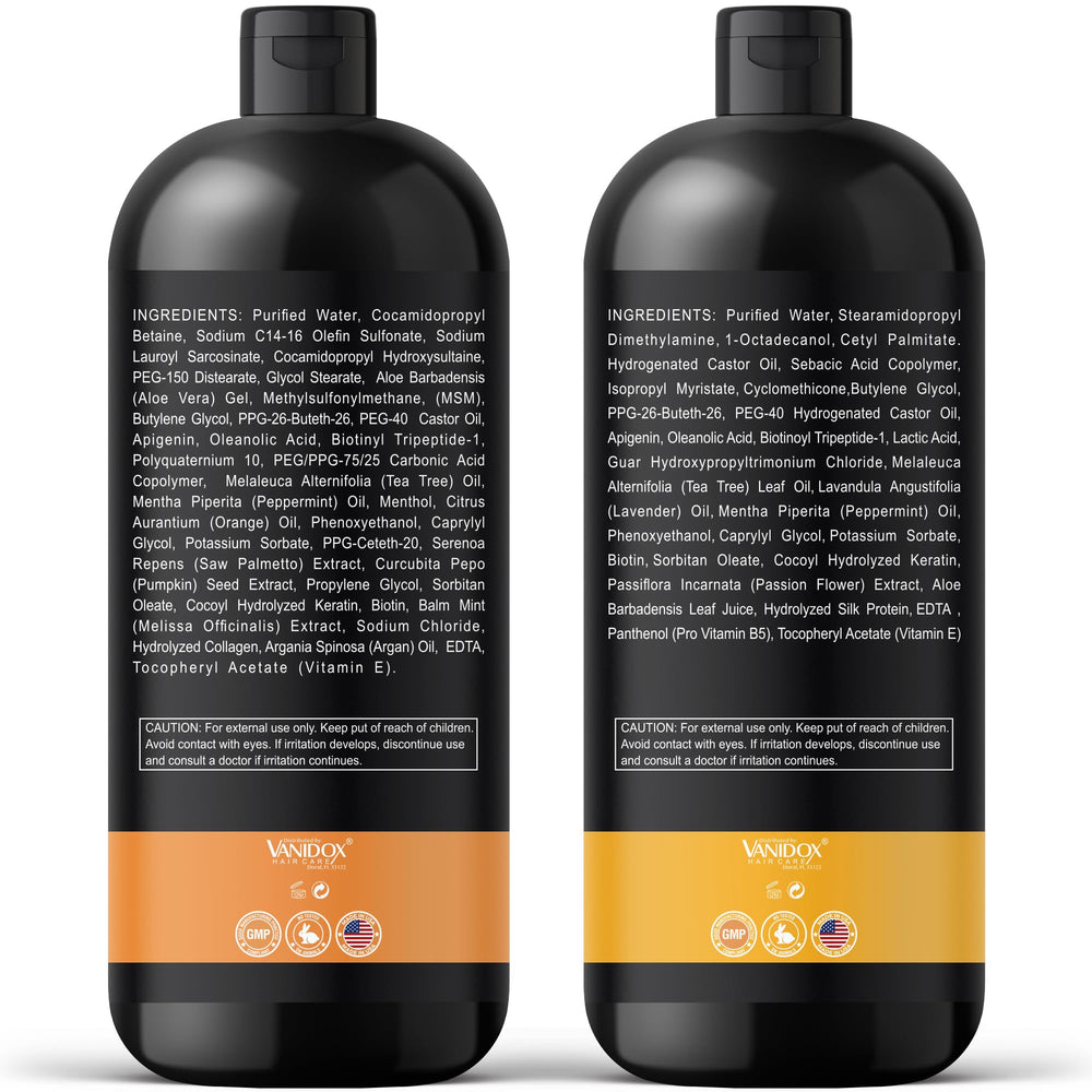 VANIDOX tea tree set on bathroom shelf ready for daily scalp care