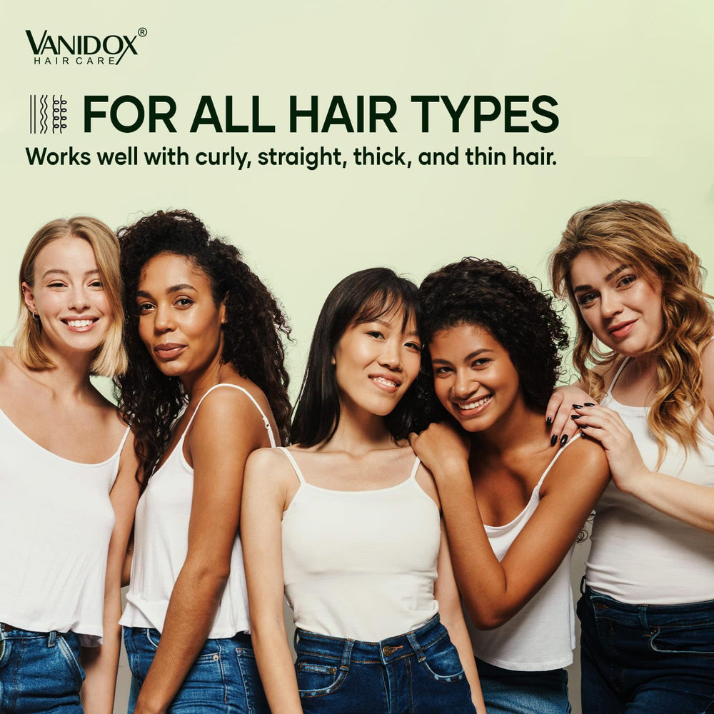 VANIDOX tea tree shampoo ingredients panel highlights botanicals for scalp care