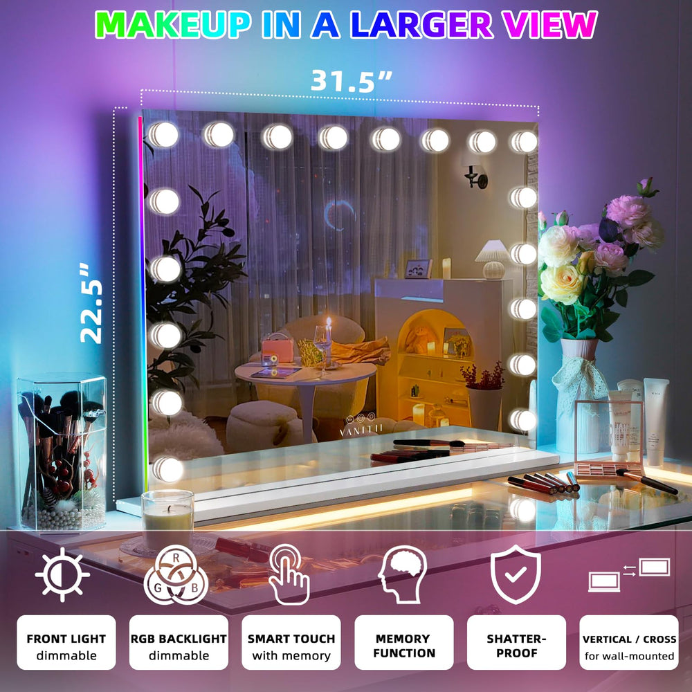 VANITII GLOBAL vanity mirror included accessories keep setup simple