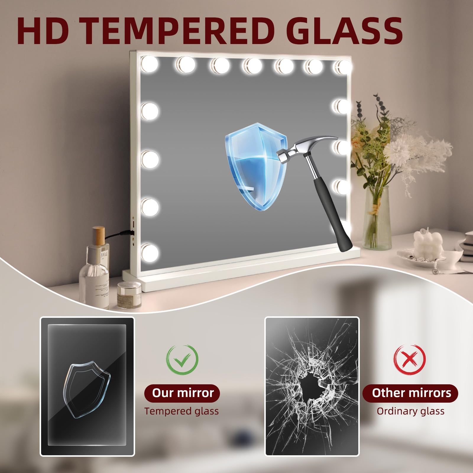 VANITII memory function restores the last lighting settings for quick routines.
