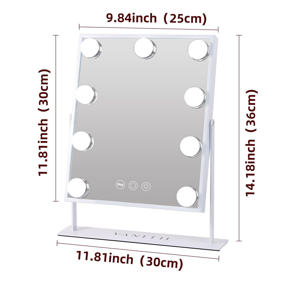 VANITII vanity mirror shows 3-color lights for natural makeup tones