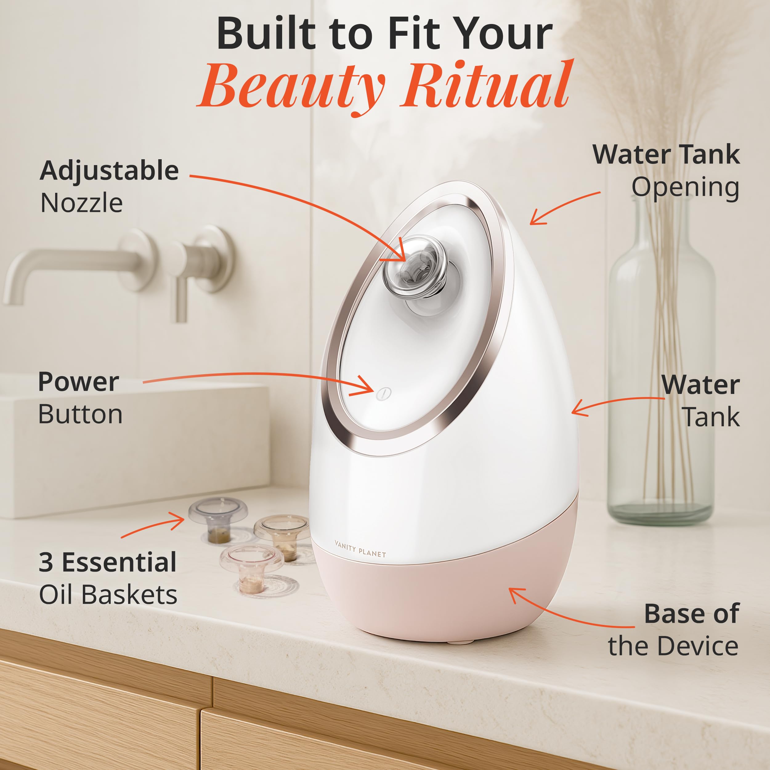 Vanity Planet Aira essential oil baskets for separate aromas
