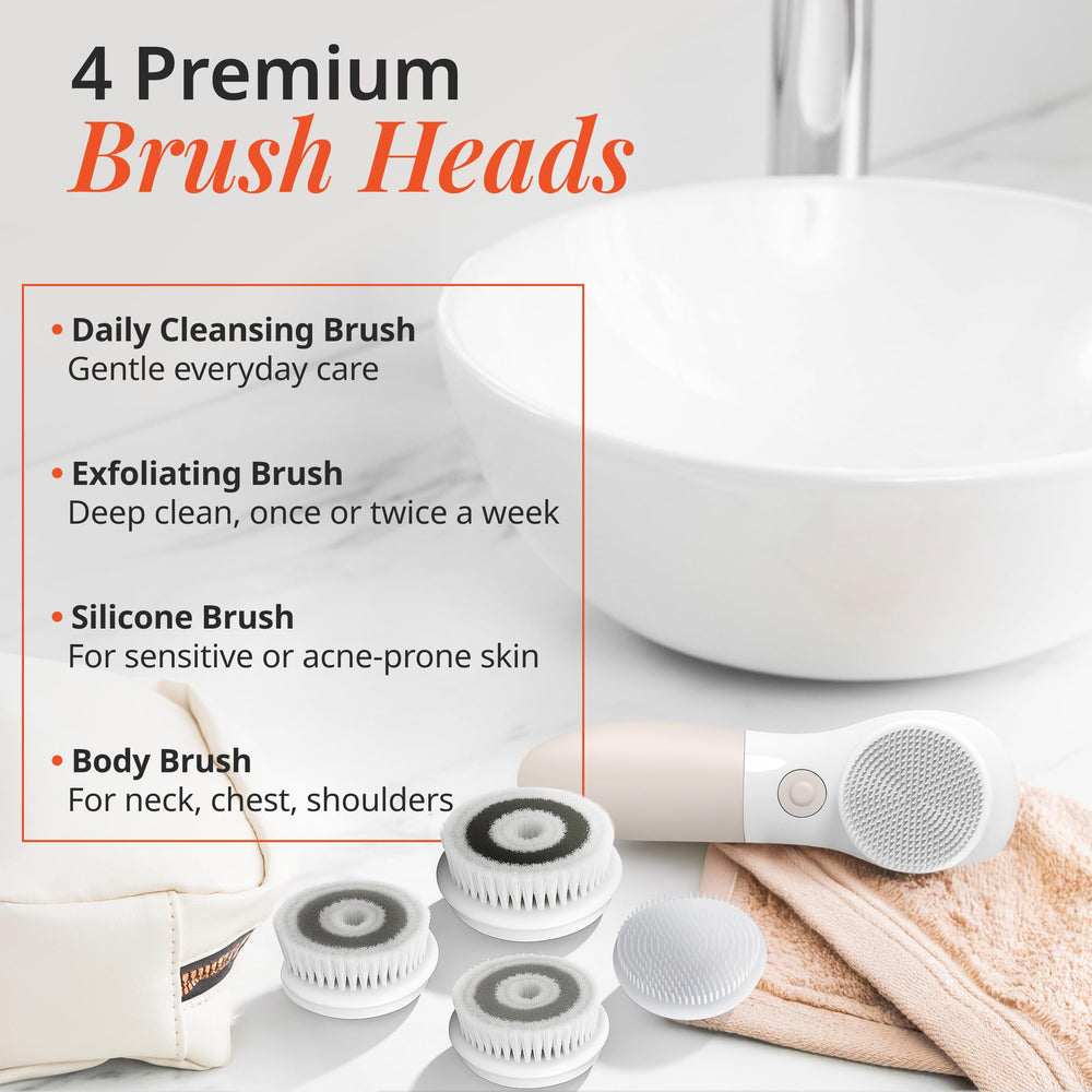 Vanity Planet Raedia silicone brush head for hygienic, gentle cleansing.