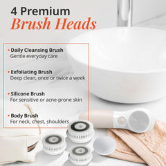 Vanity Planet Raedia silicone brush head for hygienic, gentle cleansing.