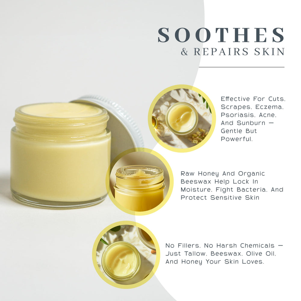 Vanman's beeswax swatch illustrates barrier-supporting wax in the fragrance-free formula.