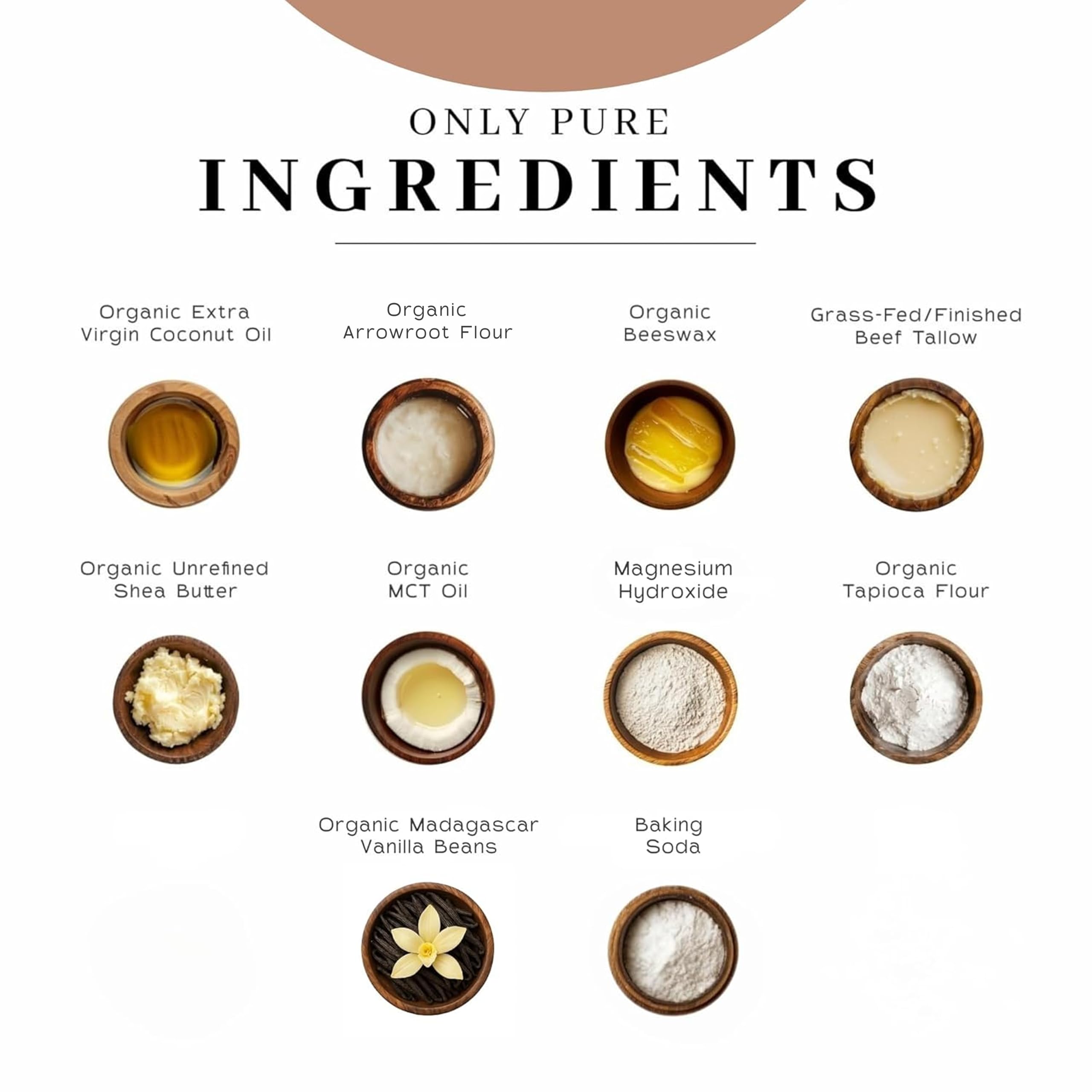 VanMan ingredients close-up highlighting tallow, coconut oil, and shea for skin hydration