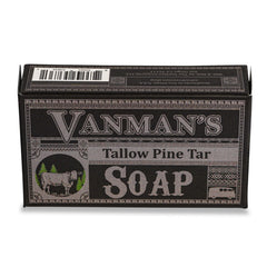 VanMan Tallow & Pine Tar Soap Bar face-lather provides a creamy cleansing experience for daily facial care