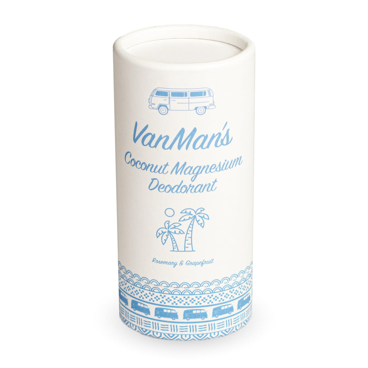 Vanman’s coconut magnesium deodorant stick applies cleanly for daily freshness.